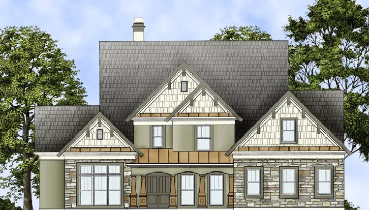 image of 2 story cottage house plan 7974